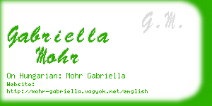 gabriella mohr business card